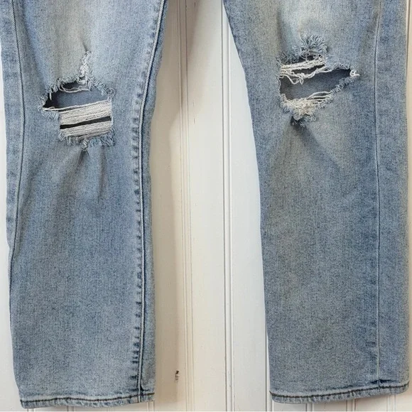 Levi’s Wedgie Straight Jeans Size 30 High Rise Button Fly Light Wash Denim - Picture 8 of 10